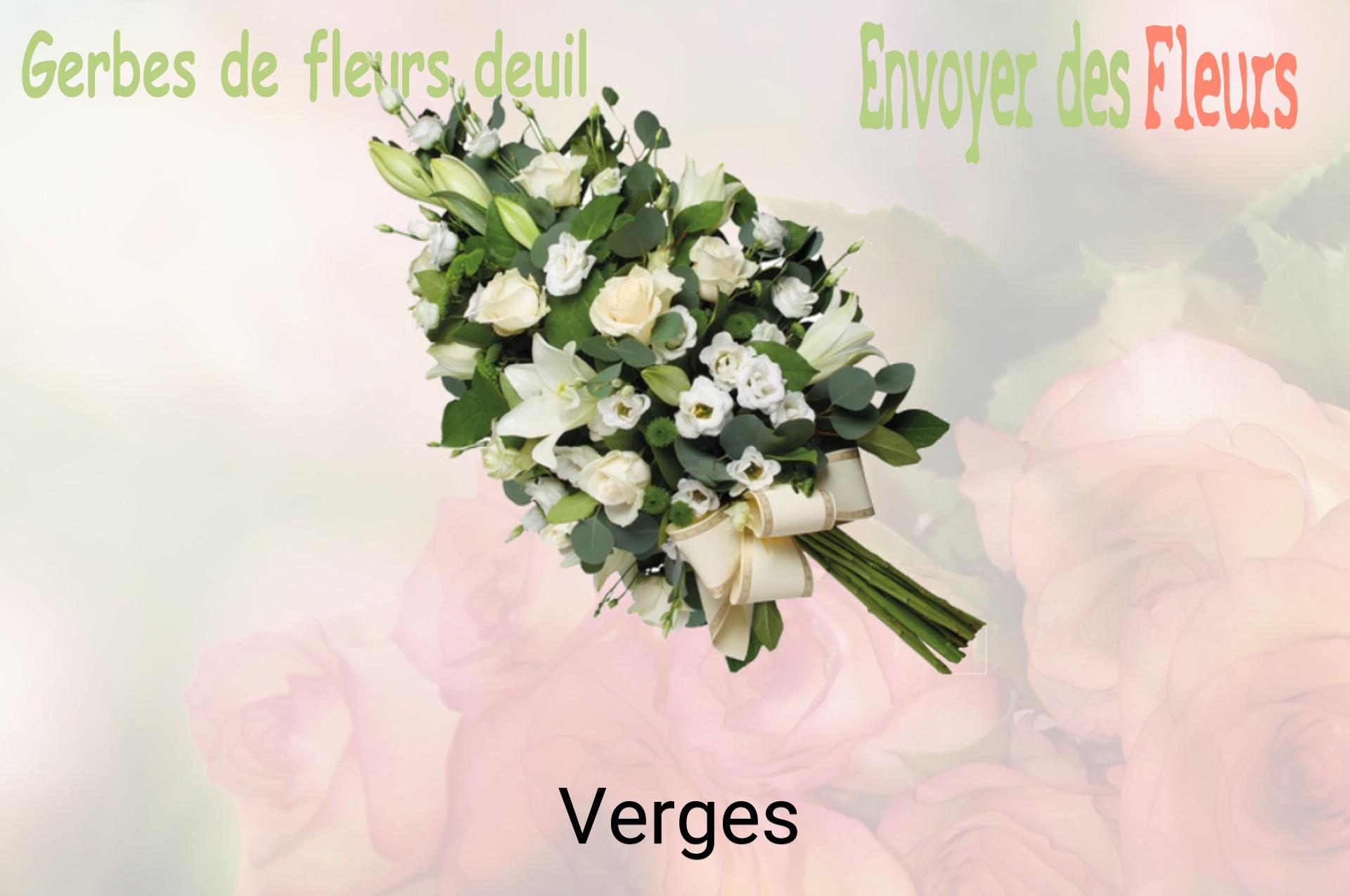 Gerbe de fleurs de deuil livrée à Verges